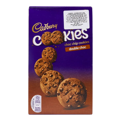 Cadbury Choc Chip Cookies Double Choc 150g