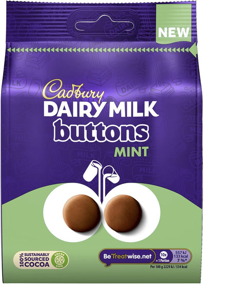 Cadbury Dairy Milk Buttons Mint Chocolate Bag 95g