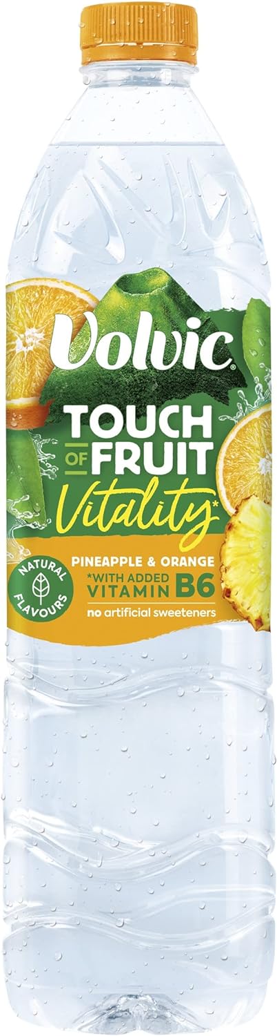 Volvic Touch of Fruit Vitality Pineapple & Orange Natural Flavoured Water 1.5L
