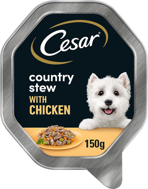 Cesar Country Stew Wet Dog Food with Tasty Chicken & Vegetable in Gravy 150g