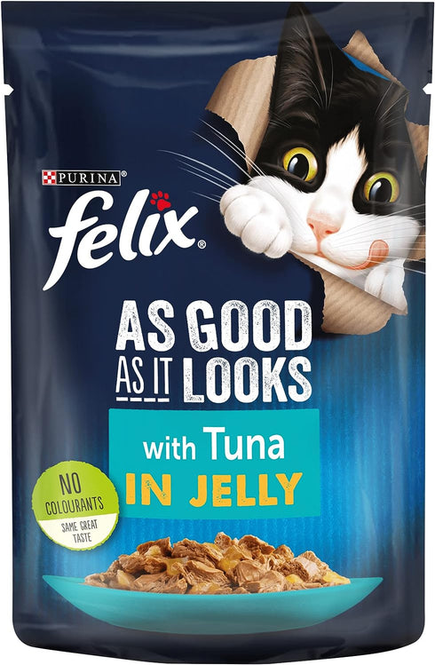 Felix Cat Food Pouch With Tuna In Jelly 100g
