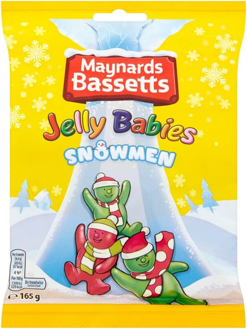 Maynards Bassetts Jelly Babies Snowmen Sweets Bag 165g