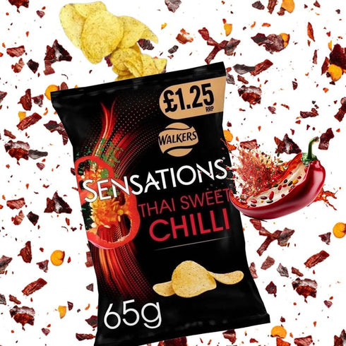 Walkers Sensations Thai Sweet Chilli Sharing Crisps 65g