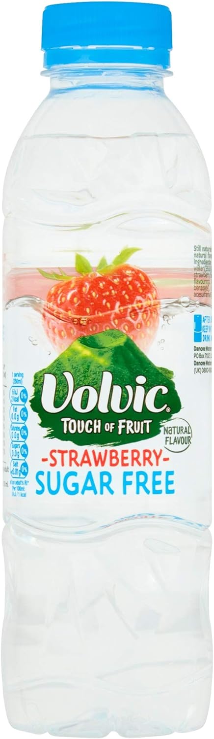Volvic Touch of Fruit Sugar Free Strawberry Natural Flavoured Water 500ml