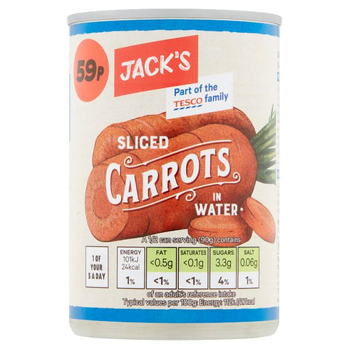 Jacks Carrots Sliced 300g