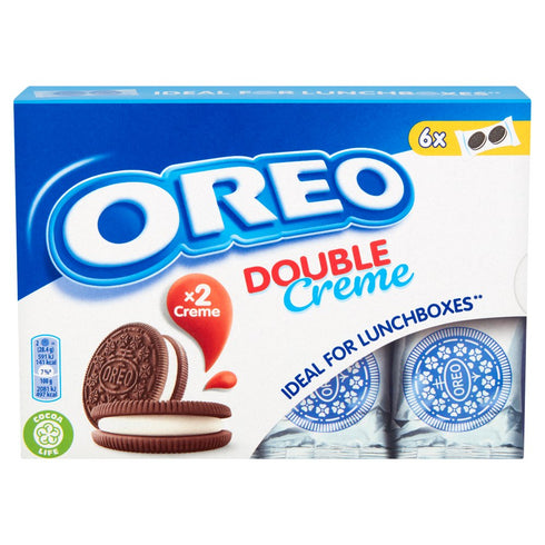 Oreo Double Creme Sandwich Biscuits 6 Snack Packs 170g