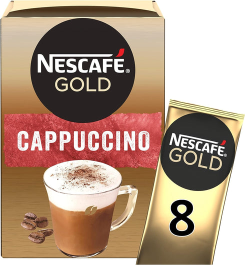 Nescafe Gold Cappuccino Instant Coffee 8 x 15.5g Sachets