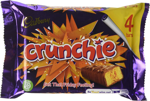 Cadbury Crunchie Chocolate Bar 4 Pack 104g