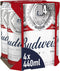 Budweiser Lager Beer Cans 4 x 440ml