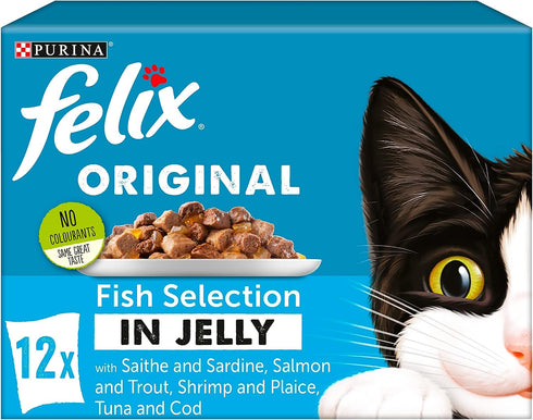 Felix Cat Food Fish Selection in Jelly 12 x 100g