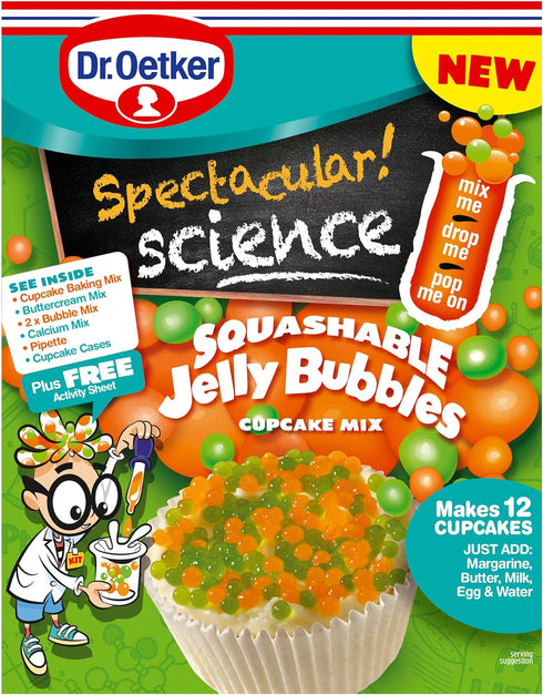 Dr. Oetker Spectacular! Science Squashable Jelly Bubbles Cupcake Mix 325g