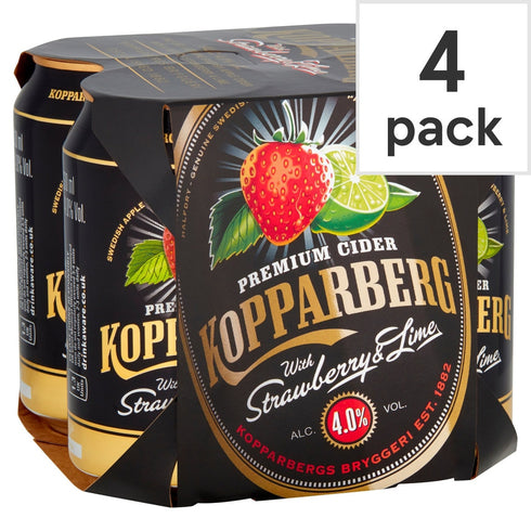 Kopparberg Premium Cider with Strawberry Lime 4 x 330ml