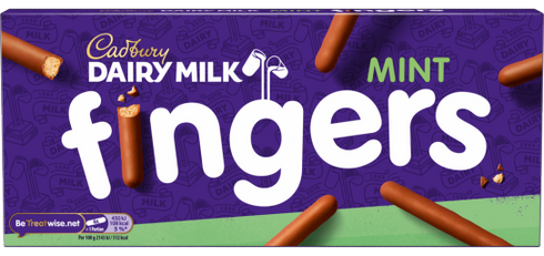 Cadbury Dairy Milk Mint Fingers Chocolate Biscuits 114g