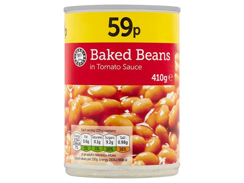 Euro Shopper Baked Beans In Tomato Sauce 410g