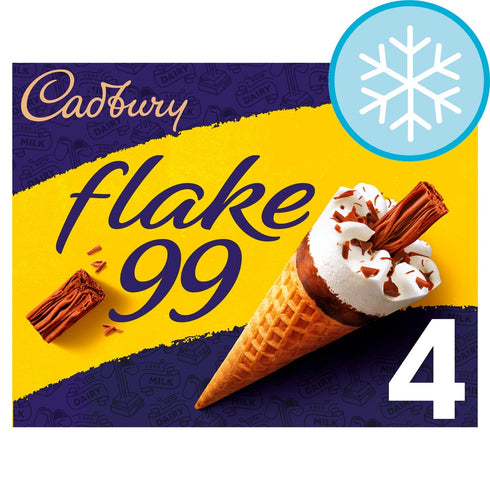 Cadbury Flake 99 Ice Cream Cones 4 x 125ml
