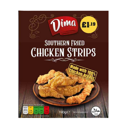 Dima Southern Fried Chicken Strips 190g