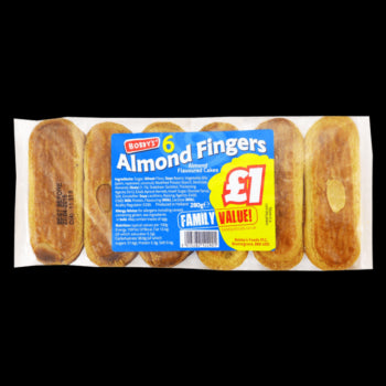 Bobby's Almond Fingers 6 x 280g