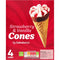 Cone Strawberry Ice Cream Cones 4 Pack