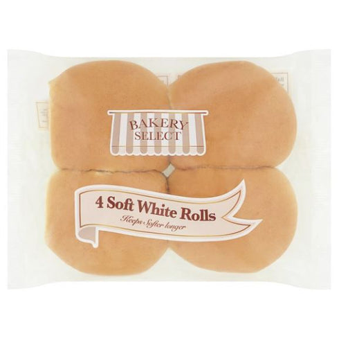 Bakery Select 4 Soft White Rolls
