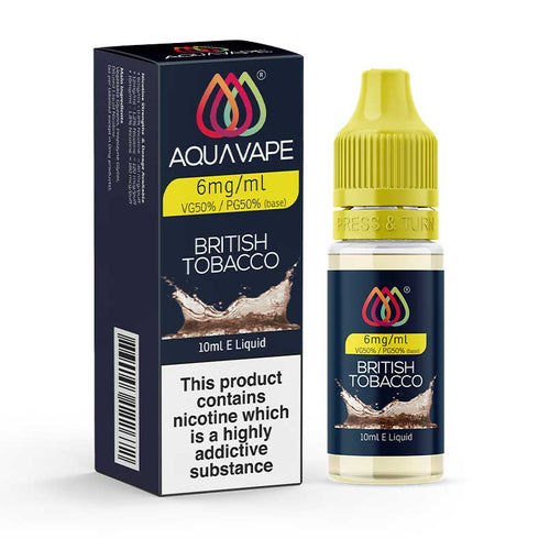 Aquavape British Tobacco E-Liquid 6mg