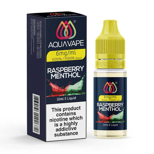 Aqua Vape Raspberry Menthol E-Liquid 6mg 6ml