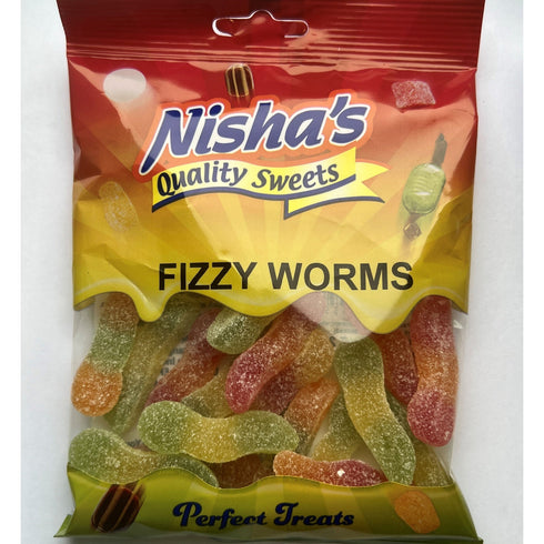 Nisha Fizzy Worms 140g