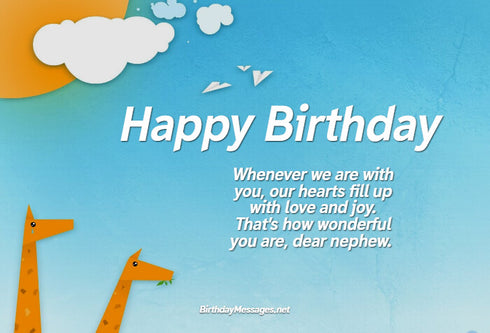 Birthday Card To A Special Nephew