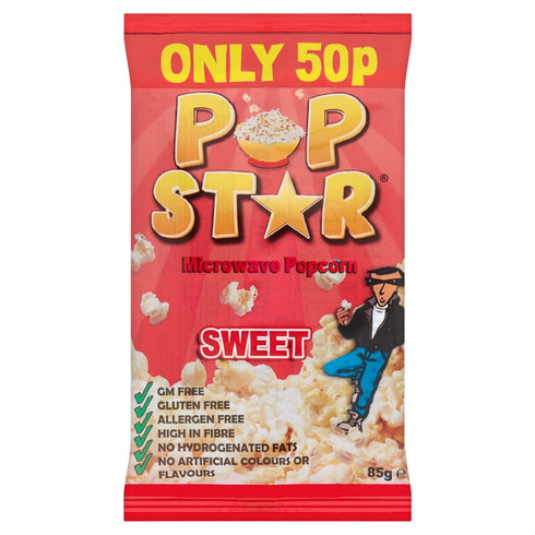 Pop Star Microwave Popcorn Sweet 85g