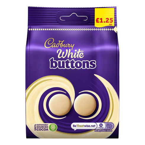Cadbury White Giant Buttons Chocolate Bag 95g