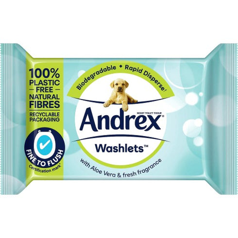 Andrex Aloe Vera Washlets Single Pack 36 Sheets