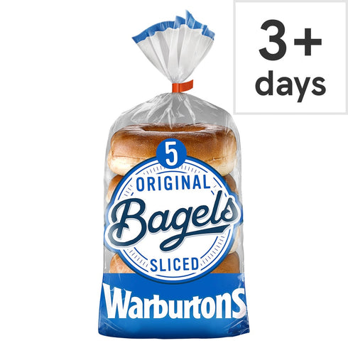 Warburtons Bagels Plain 5 Pack