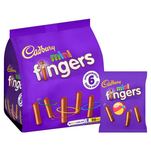 Cadbury Mini Fingers Biscuits Bag 115.8g (6x19.3g)