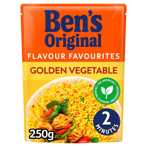 BENS ORIGINAL GOLDEN VEGETABLE MICROWAVE RICE 250G