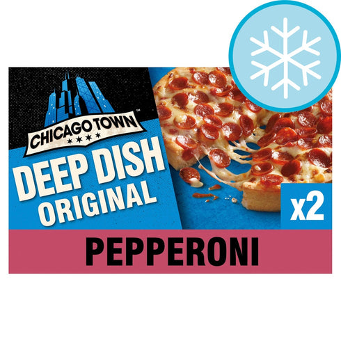 Chicago Town Fully Loaded Deep Dish Pepperoni Pizzas 2 x 155g (310g)