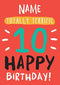 Birthday Card Happy 10th