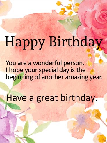 Birthday Card Congratulations