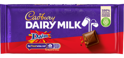 Cadbury Dairy Milk with Daim Chocolate Bar 120g