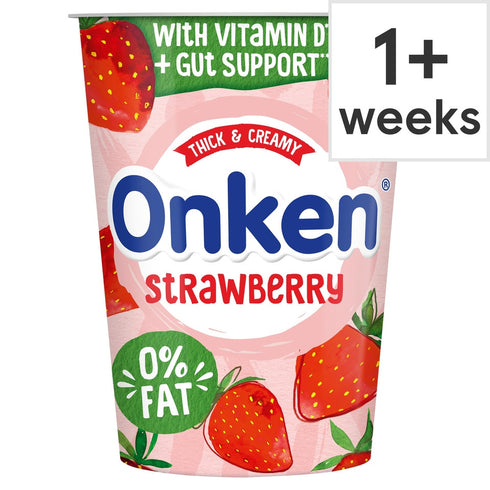 Onken 0% Fat Free Strawberry Yogurt 450g