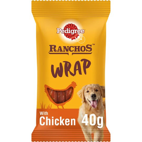 Pedigree Ranchos Wrap Adult Dog Treats Chicken Sticks 40g