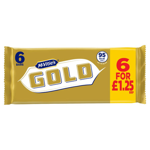 McVitie's Gold Bars 6 Pack 106g