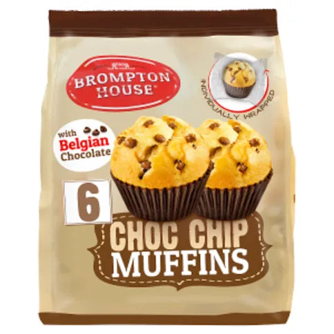 Brompton House Choc Chip Muffins 6 x 25g