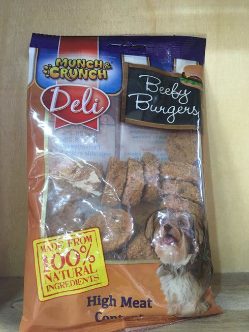 Munch & Crunch Beefy Burgers 130g