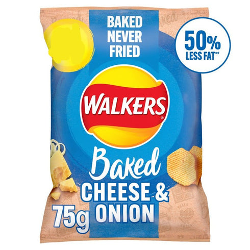 Walkers Oven Baked Cheese & Onion 75g