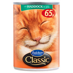 Butcher's Classic Haddock Chunks in Jelly Cat Food Tin 400g