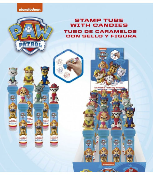 Paw Patrol Candy Tube With Toy Stamp