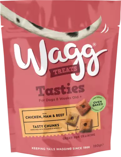 Wagg Tasties Treats with Chicken, Ham & Beef 150g