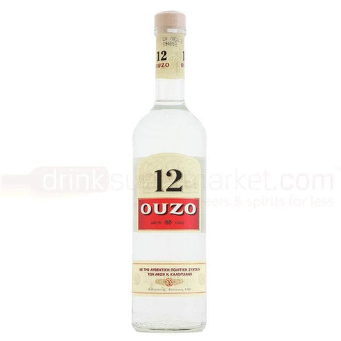 12 Ouzo Greek Liqueur 70cl